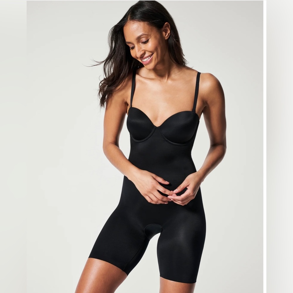 Spanx Mid-Thigh Strapless Bodysuit